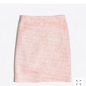 J. Crew Shimmery Pink Tweed Mini Skirt